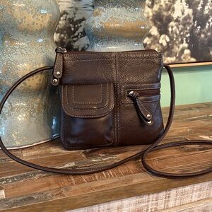 DANIER Leather Crossbody Bag with Front Pockets BEAUTIFUL BAG
